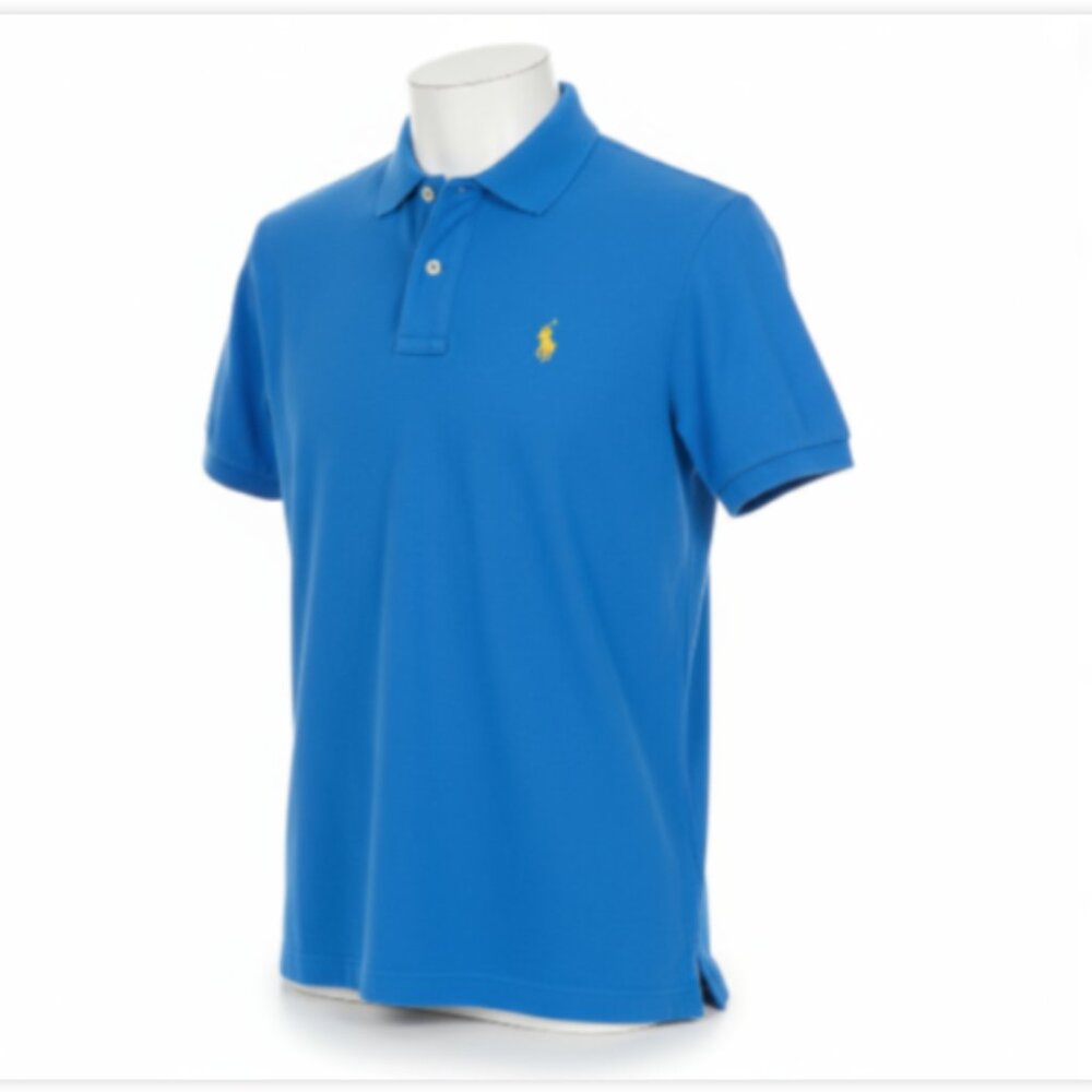 US Polo Assn Men’s Polo Shirt XL Turquoise Yellow Pony Short Sleeve Flaw